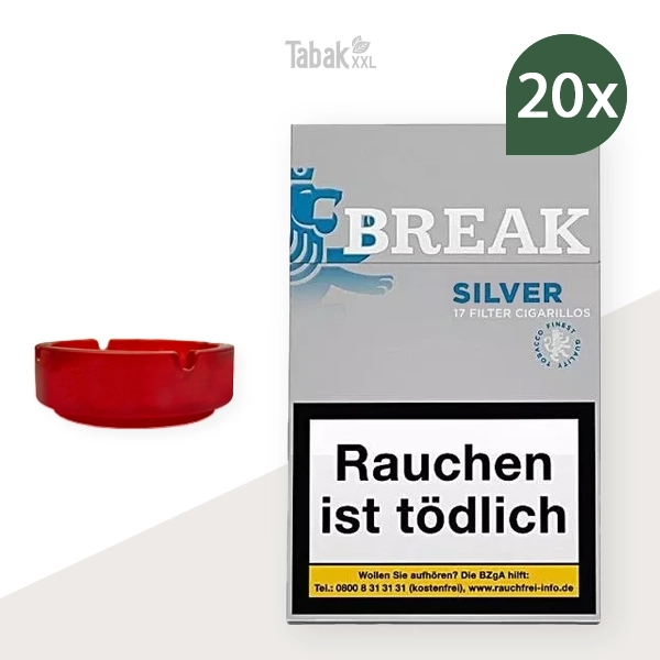 20x-break-zigarillos-silver-m-mit-filter-+-1x-aschenbecher