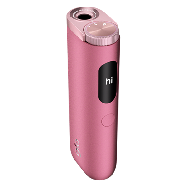 glo_hyper_pro_quartz_rose_device_top Die Glo Hyper Pro in der Farbe Quartz Rose von schraeg oben